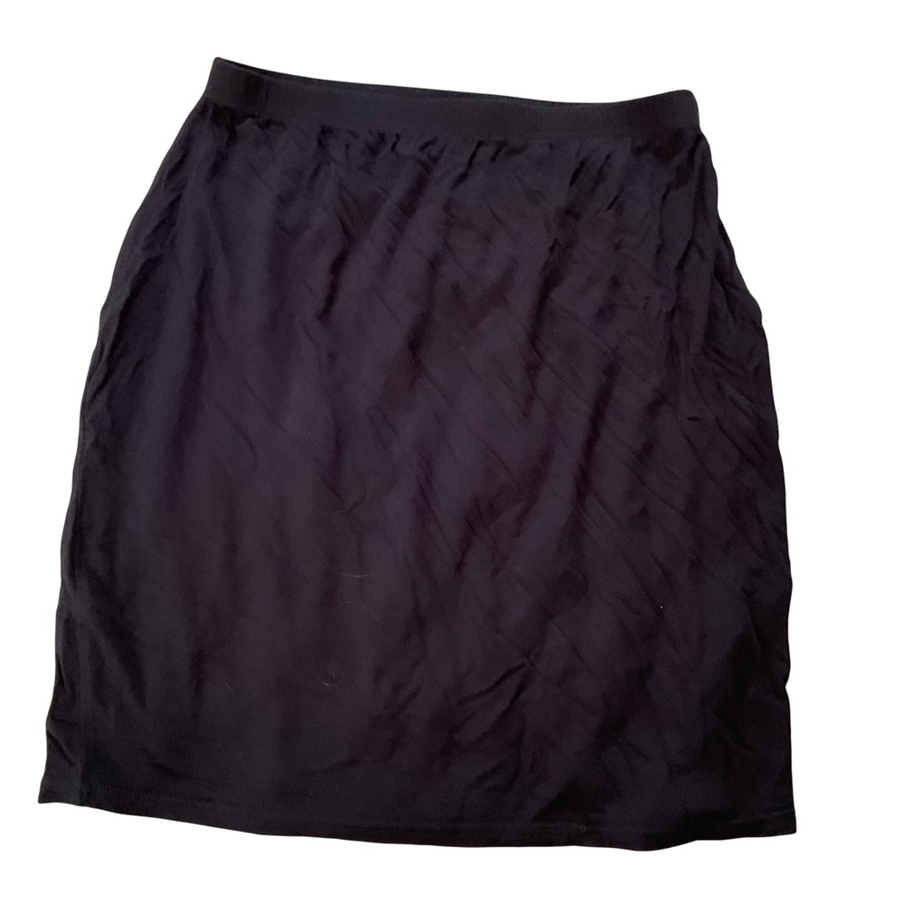 Boohoo Basics Black Jersey Mini Skirt Womens Size 12 Elastic Waist‎ Stretch